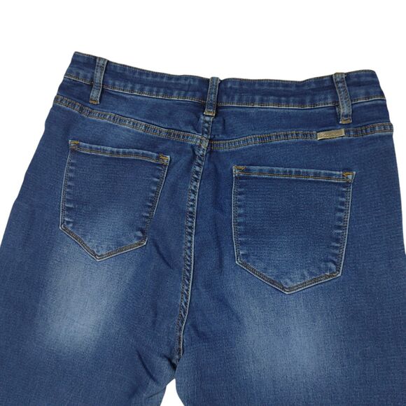 (FLAWS) Kancan Jeans Dark Wash Skinny Fit Dark Wash Stretch Womens Size 15/31 - Picture 9 of 15